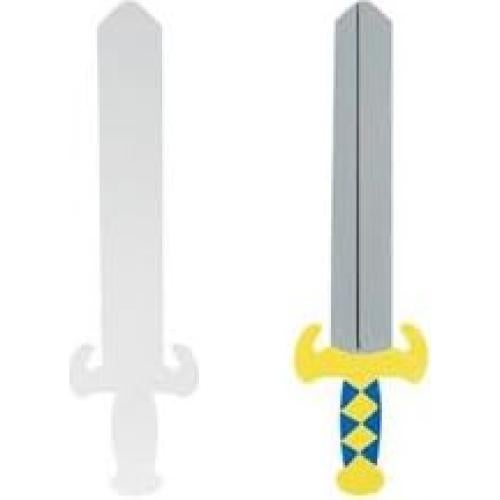 Juego de 12 Espadas DIY de Papel Divertidas Expresiones 50.8 cm