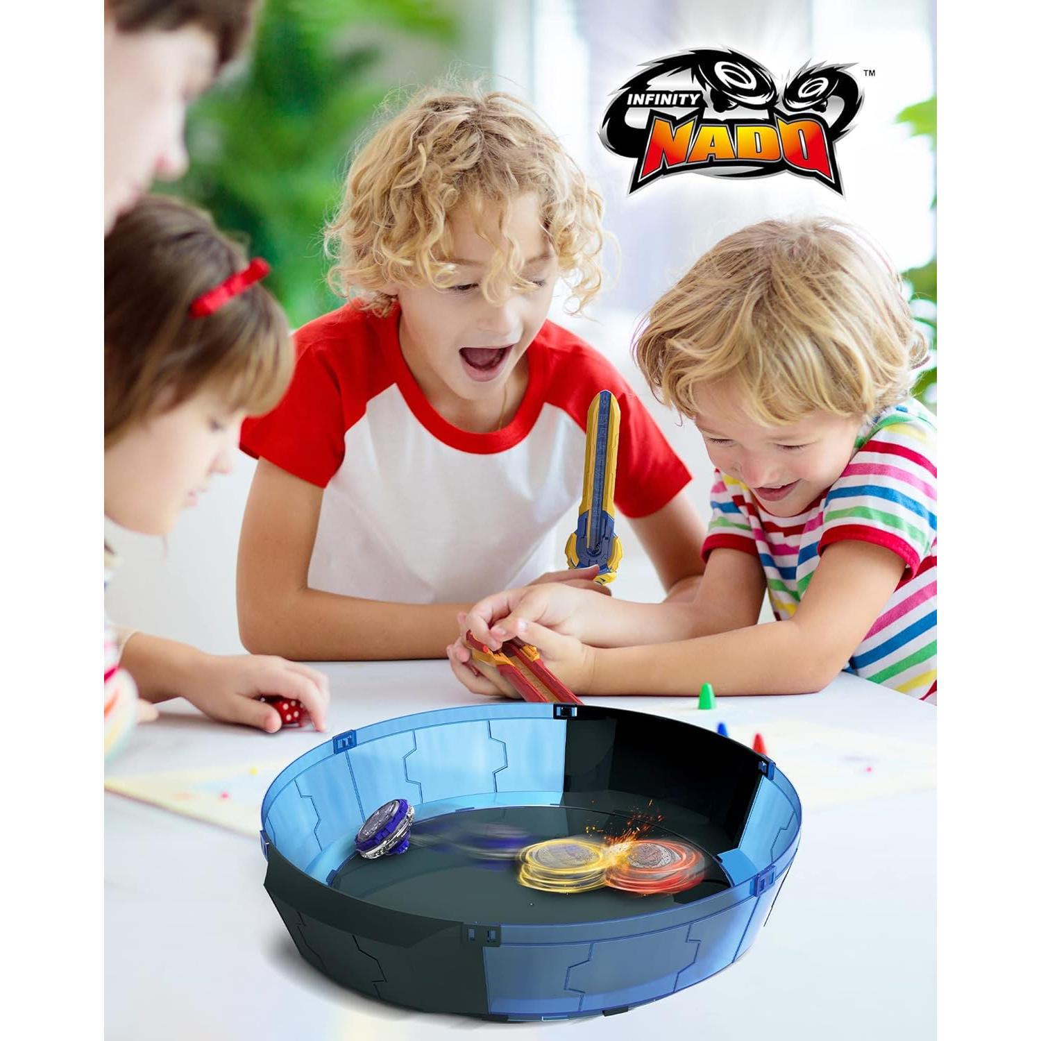 Estadio Infinity Nado - Juguete de Tops de Batalla Burst - Azul Zafiro y Rojo Llama