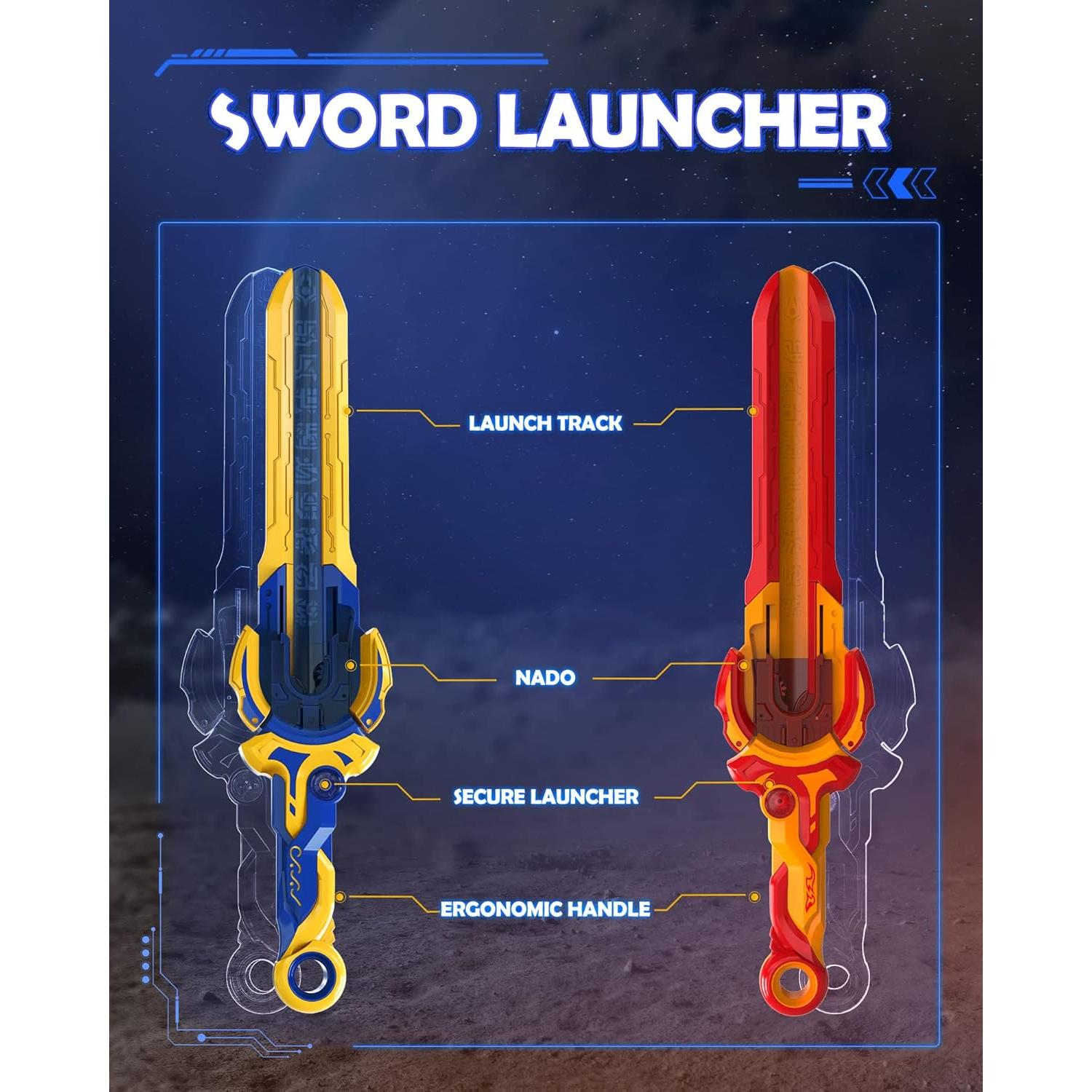 Estadio Infinity Nado - Juguete de Tops de Batalla Burst - Azul Zafiro y Rojo Llama