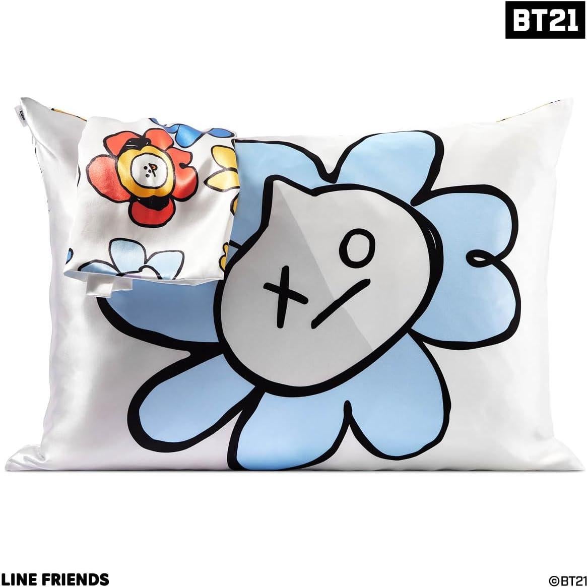 Funda de Almohada Kitsch Satén Reina BT21 Van 600 Hilos