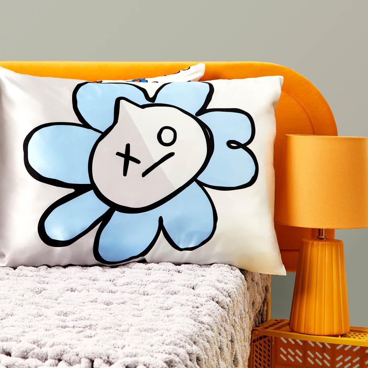 Funda de Almohada Kitsch Satén Reina BT21 Van 600 Hilos