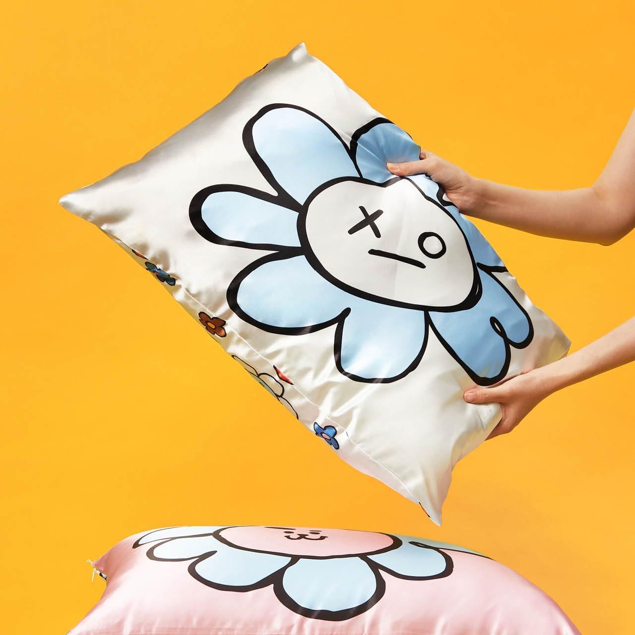 Funda de Almohada Kitsch Satén Reina BT21 Van 600 Hilos