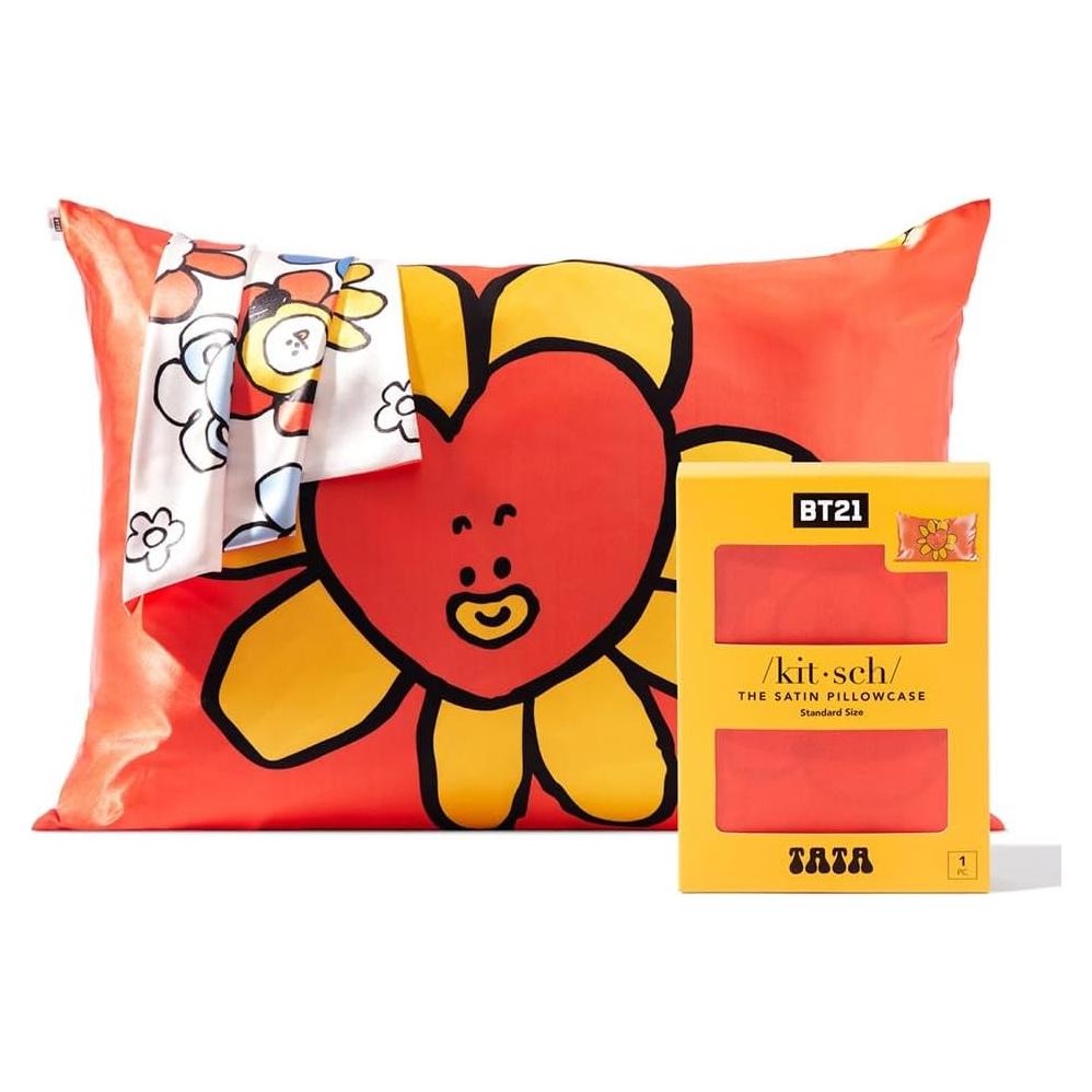 Funda de Almohada Kitsch BT21 Tata Satén 600 Hilos Reina