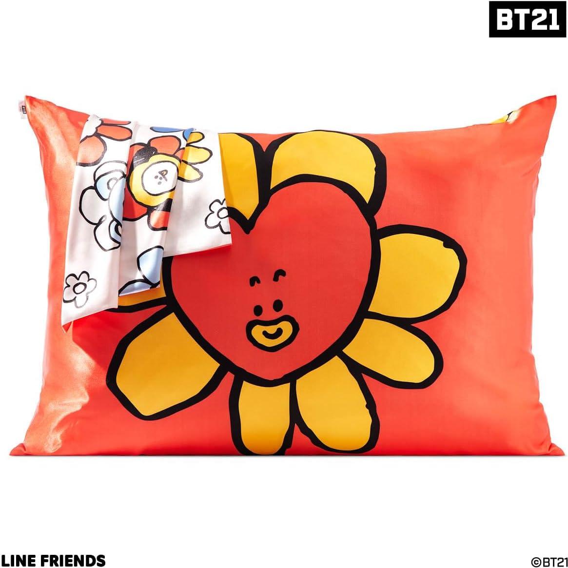 Funda de Almohada Kitsch BT21 Tata Satén 600 Hilos Reina