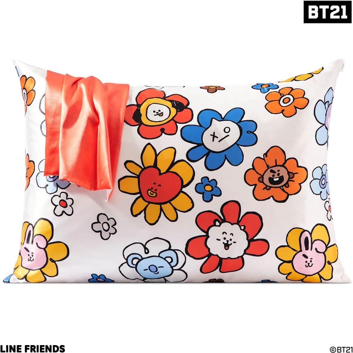 Funda de Almohada Kitsch BT21 Tata Satén 600 Hilos Reina