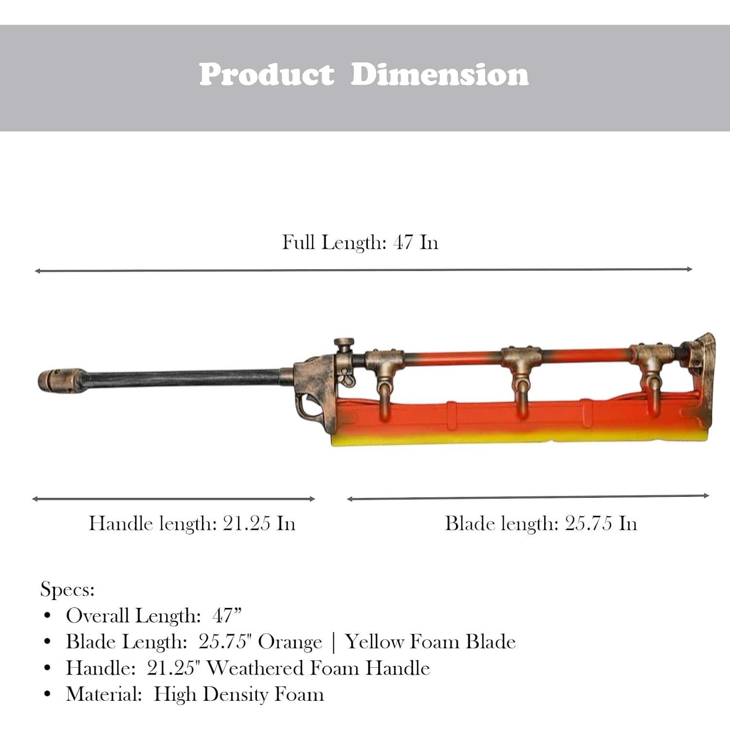 Espada de Espuma LALAPORT Cortadora de Acero Negra 119.38 cm