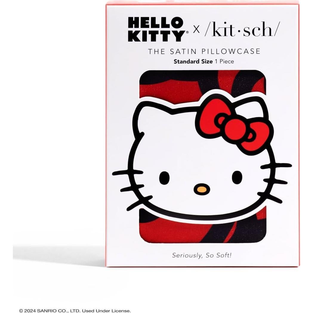 Funda de Almohada Kitsch Hello Kitty Satén 19x66 cm