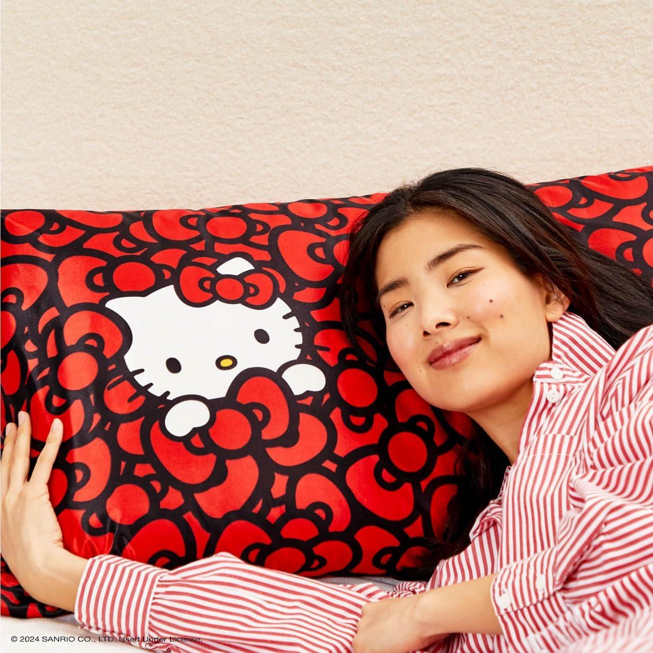 Funda de Almohada Kitsch Hello Kitty Satén 19x66 cm