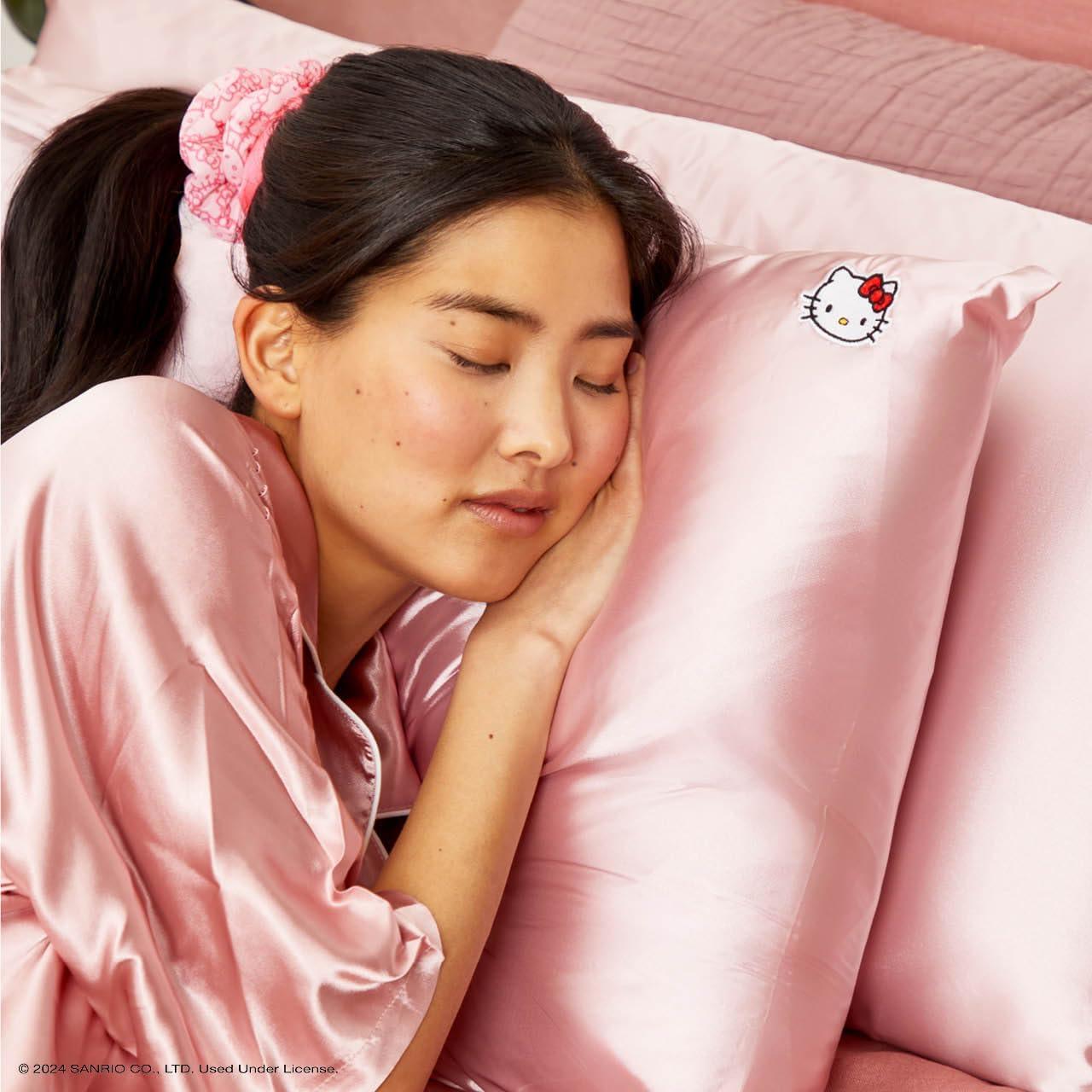 Funda de Almohada Kitsch Hello Kitty Rosa King Satén