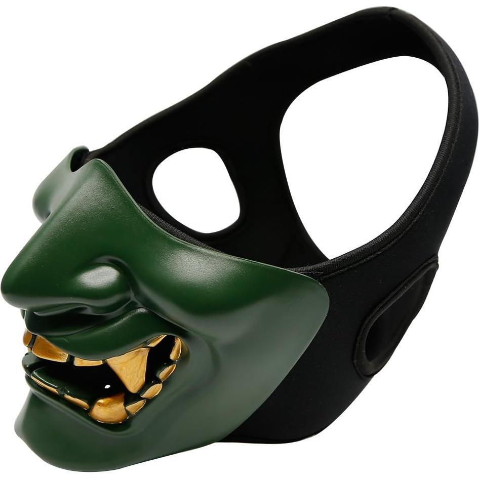 Máscara de media cara AOUTACC Hannya Oni para Airsoft