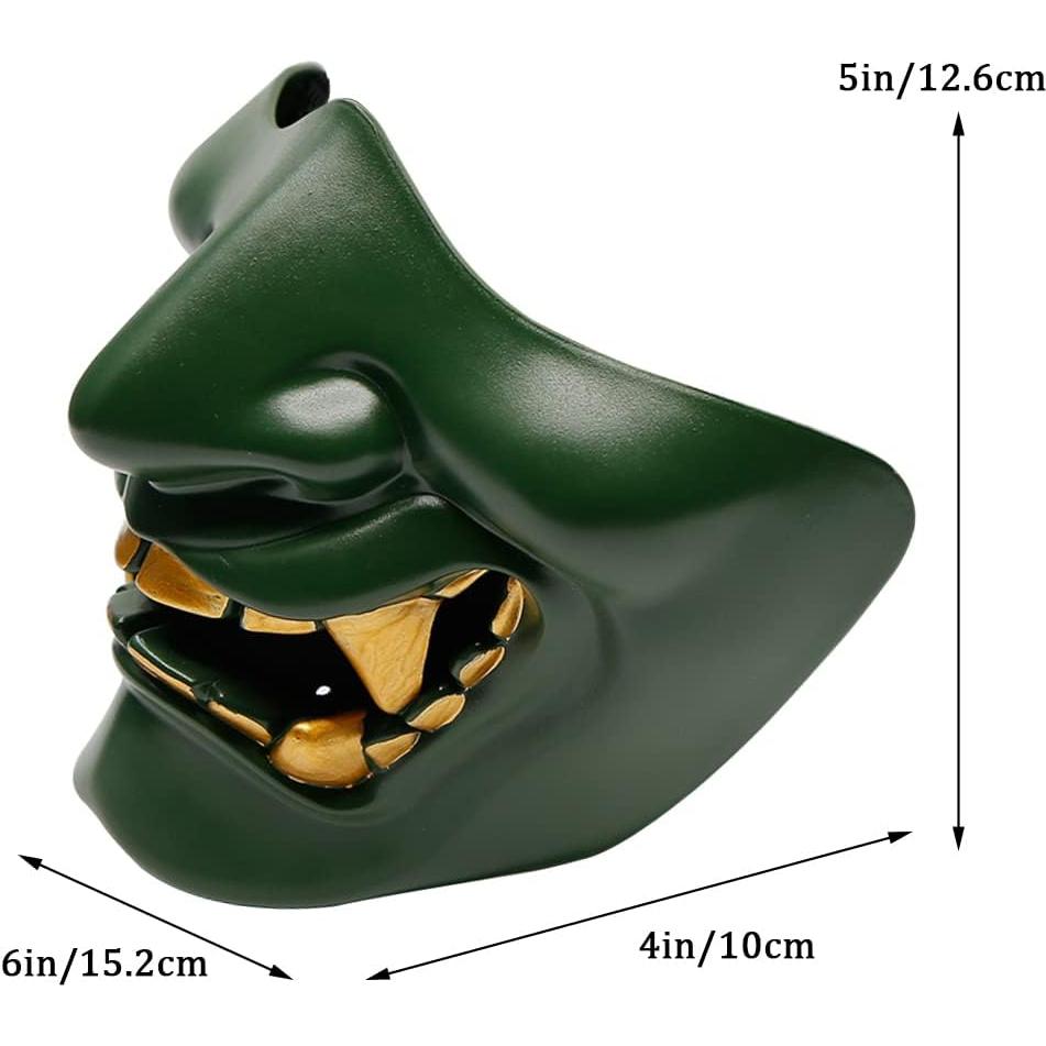 Máscara de media cara AOUTACC Hannya Oni para Airsoft