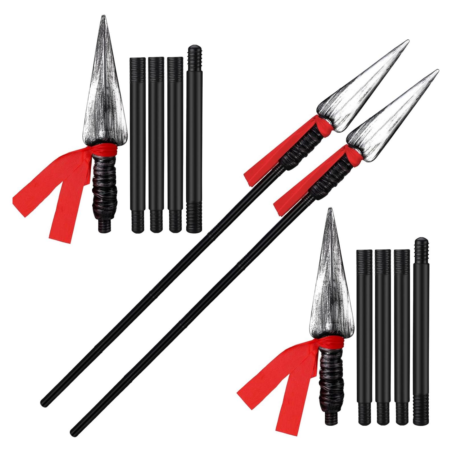 Conjunto de 2 Lanzas Espartanas de Plástico para Halloween