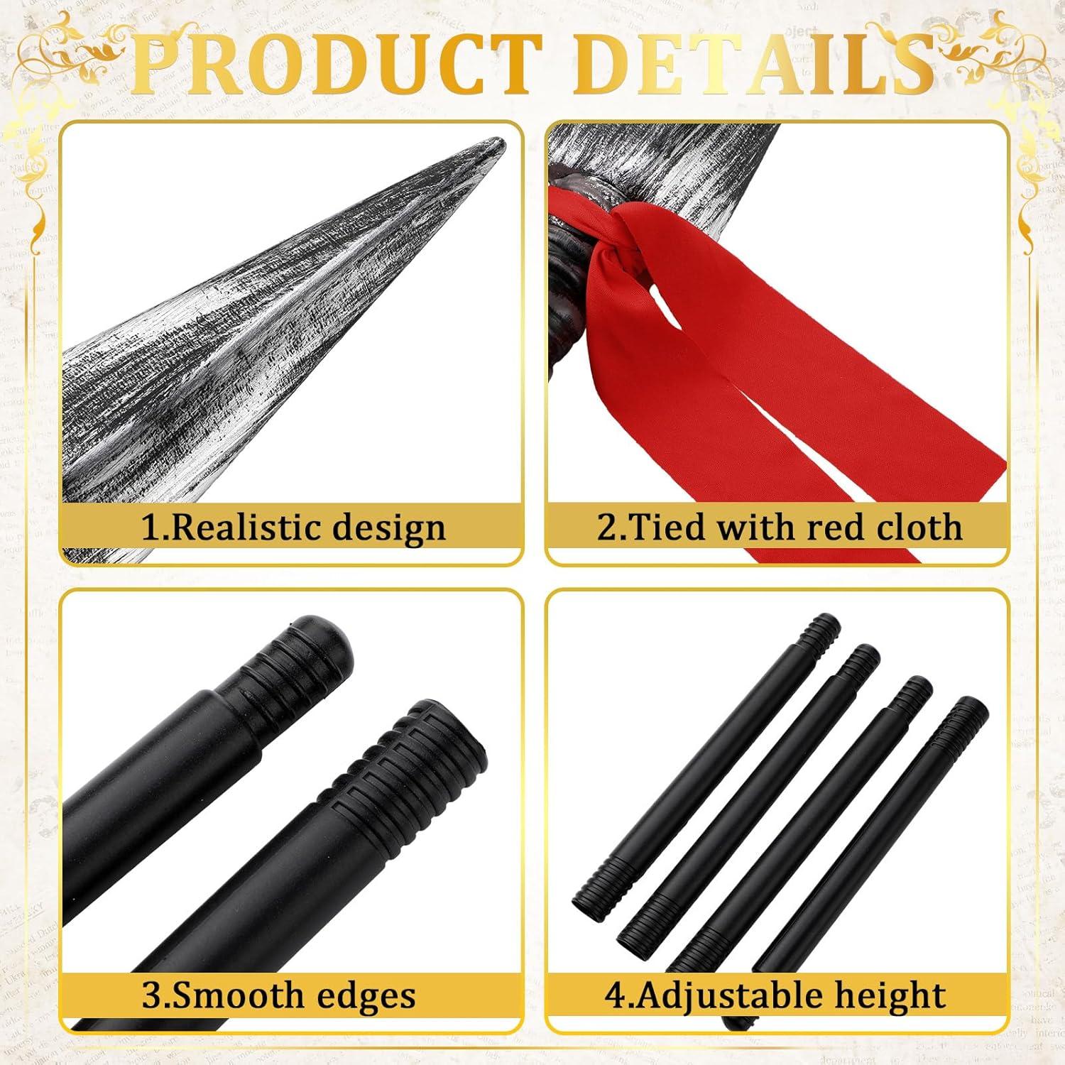 Conjunto de 2 Lanzas Espartanas de Plástico para Halloween