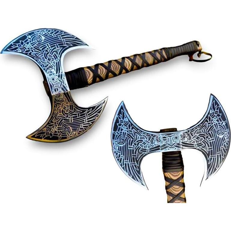 Hacha de Doble Cabeza Viking Store - Acero Inoxidable 73.66 cm