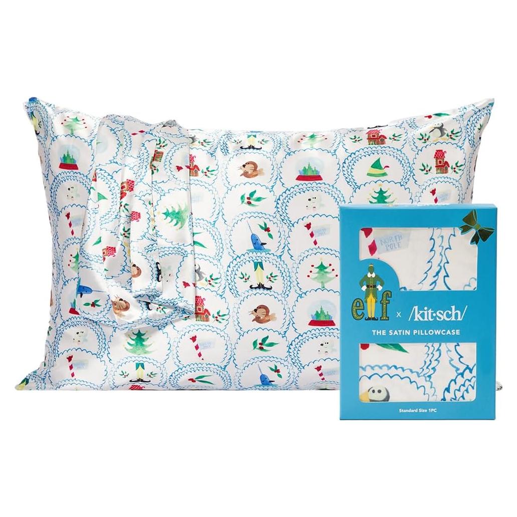 Funda de Almohada Kitsch Satén Reina Elfo Polo Norte 600 Hilos