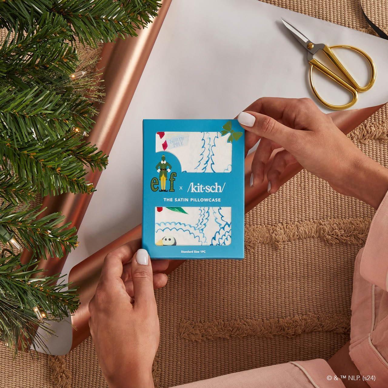 Funda de Almohada Kitsch Satén Reina Elfo Polo Norte 600 Hilos