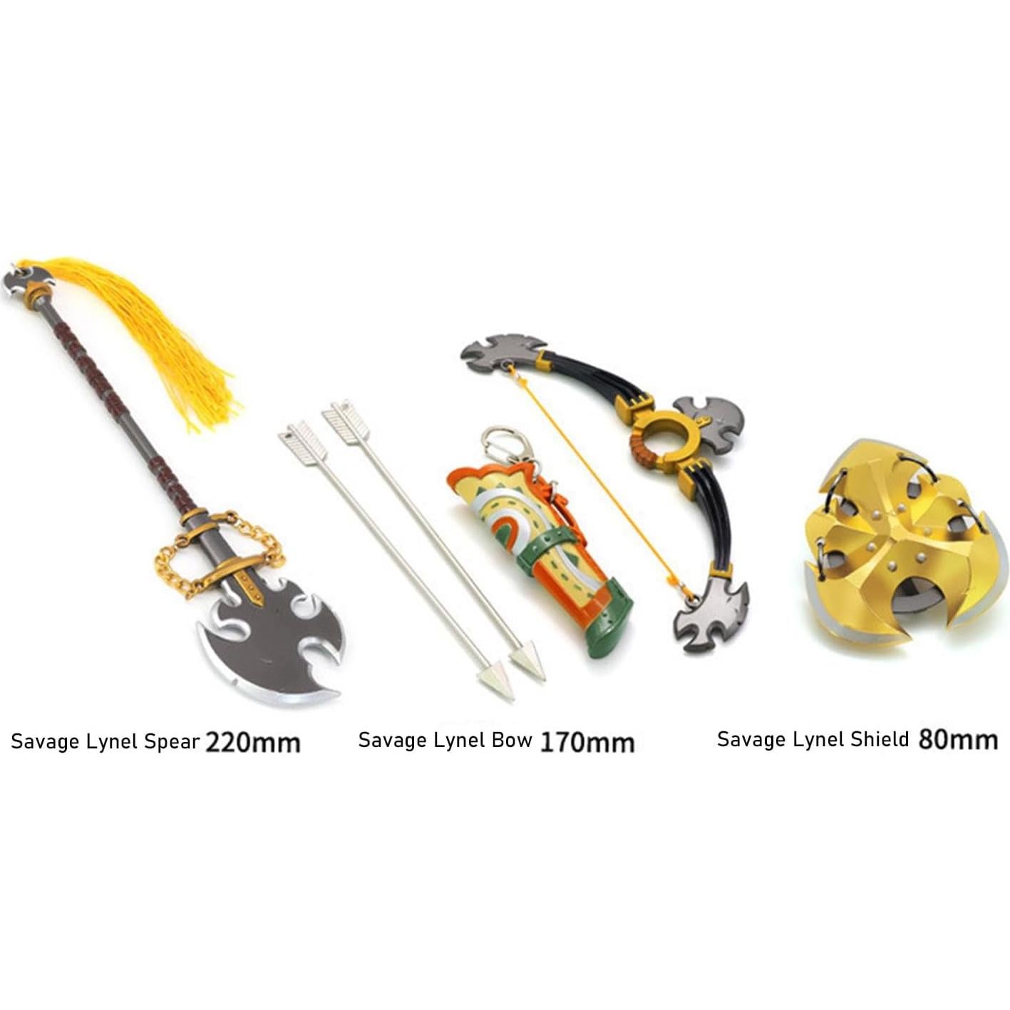 Conjunto de Equipamiento Savage Lynel 3 Piezas - Lanza, Escudo y Arco