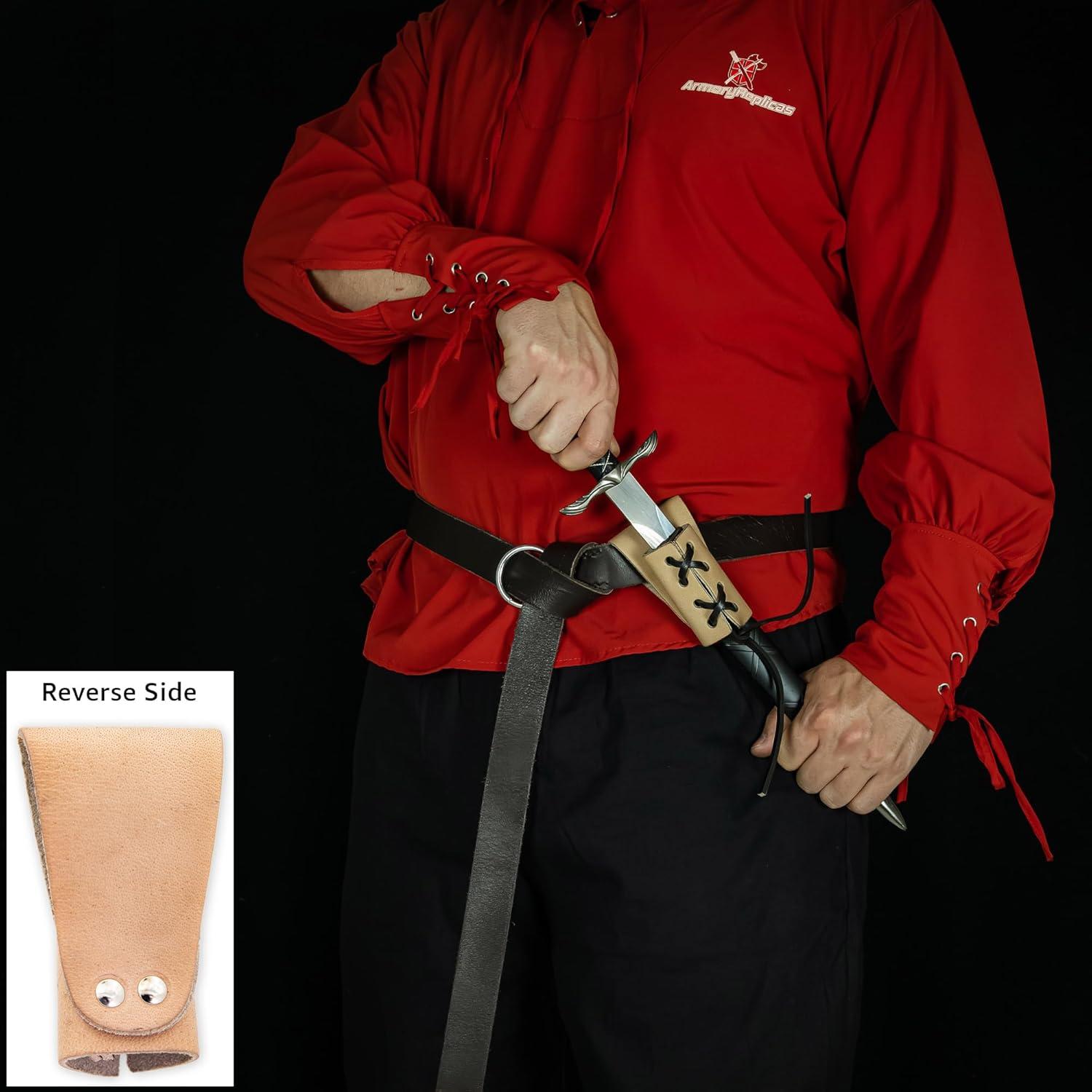 Funda de Daga de Cuero Genuino Réplicas de Armory - Ajustable