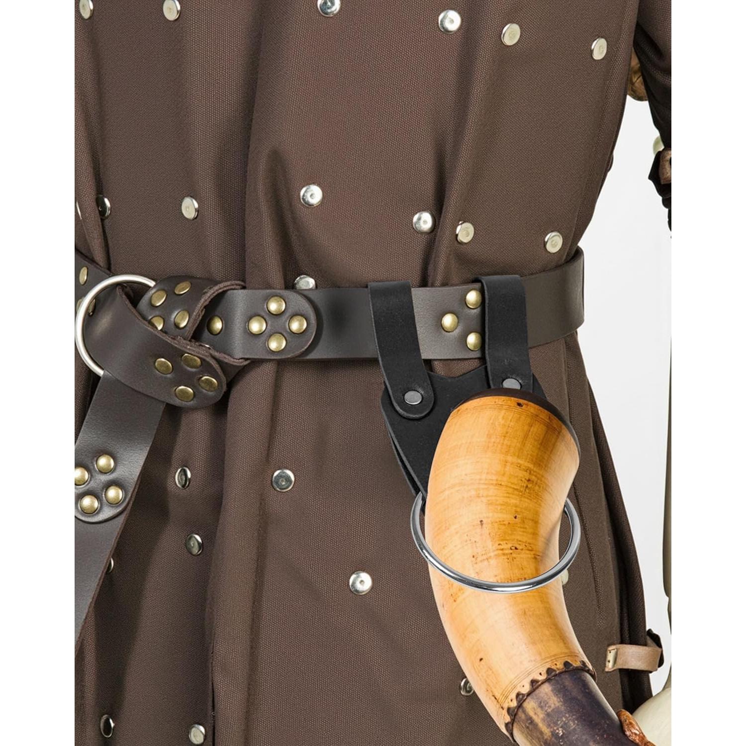 Funda de espada rana SUMGOGO para cinturón medieval negro