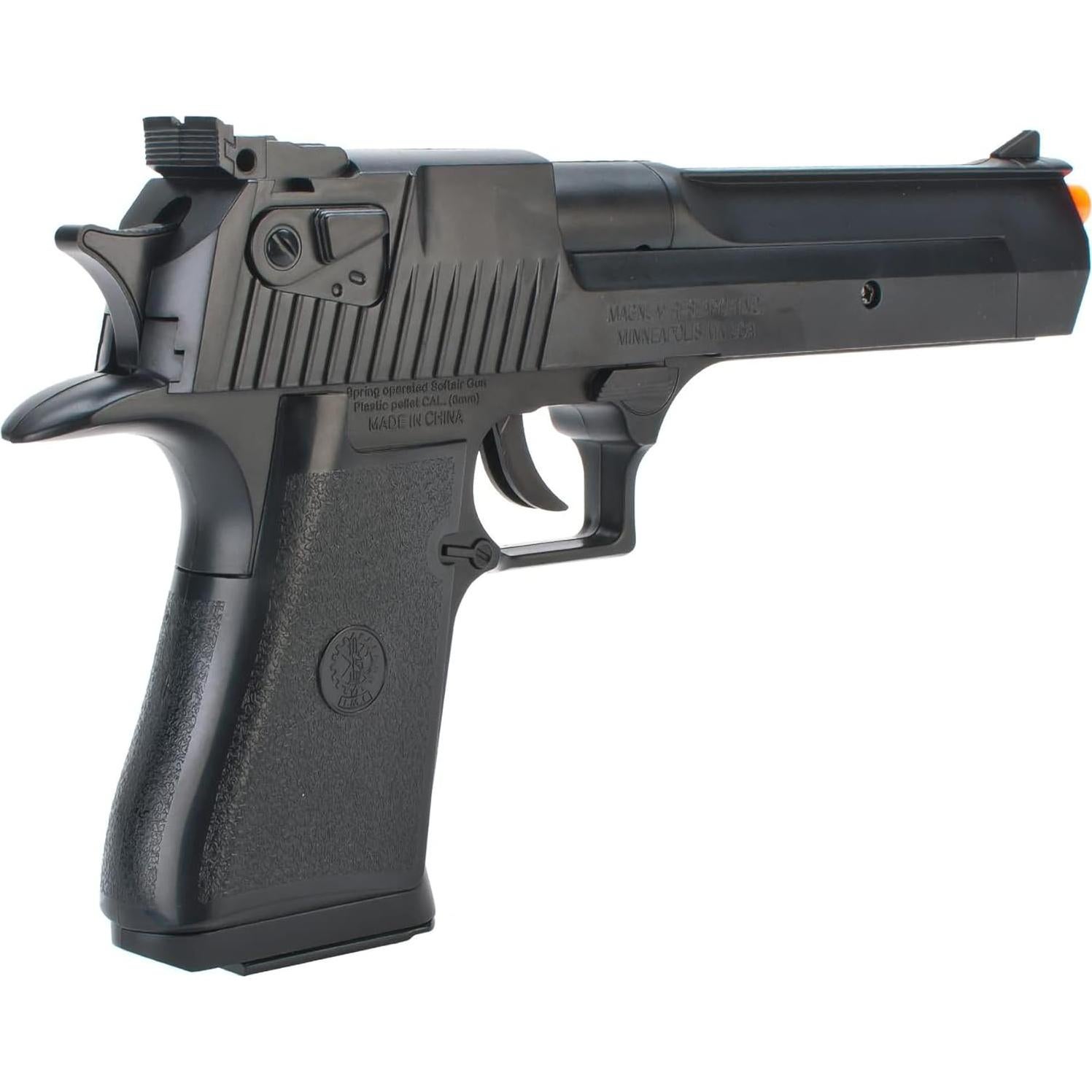 Pistola Airsoft Evike Magnum 44 Negra 28 Disparos Resorte