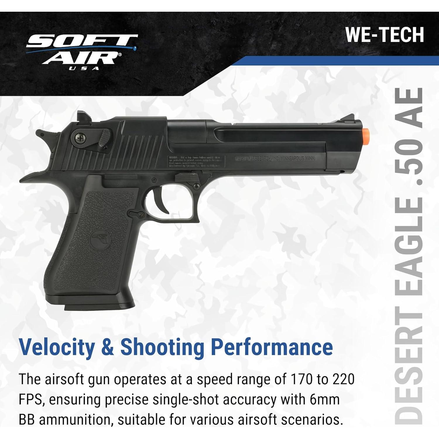 Pistola de Airsoft Desert Eagle Resorte 0.45 kg 170-220 FPS