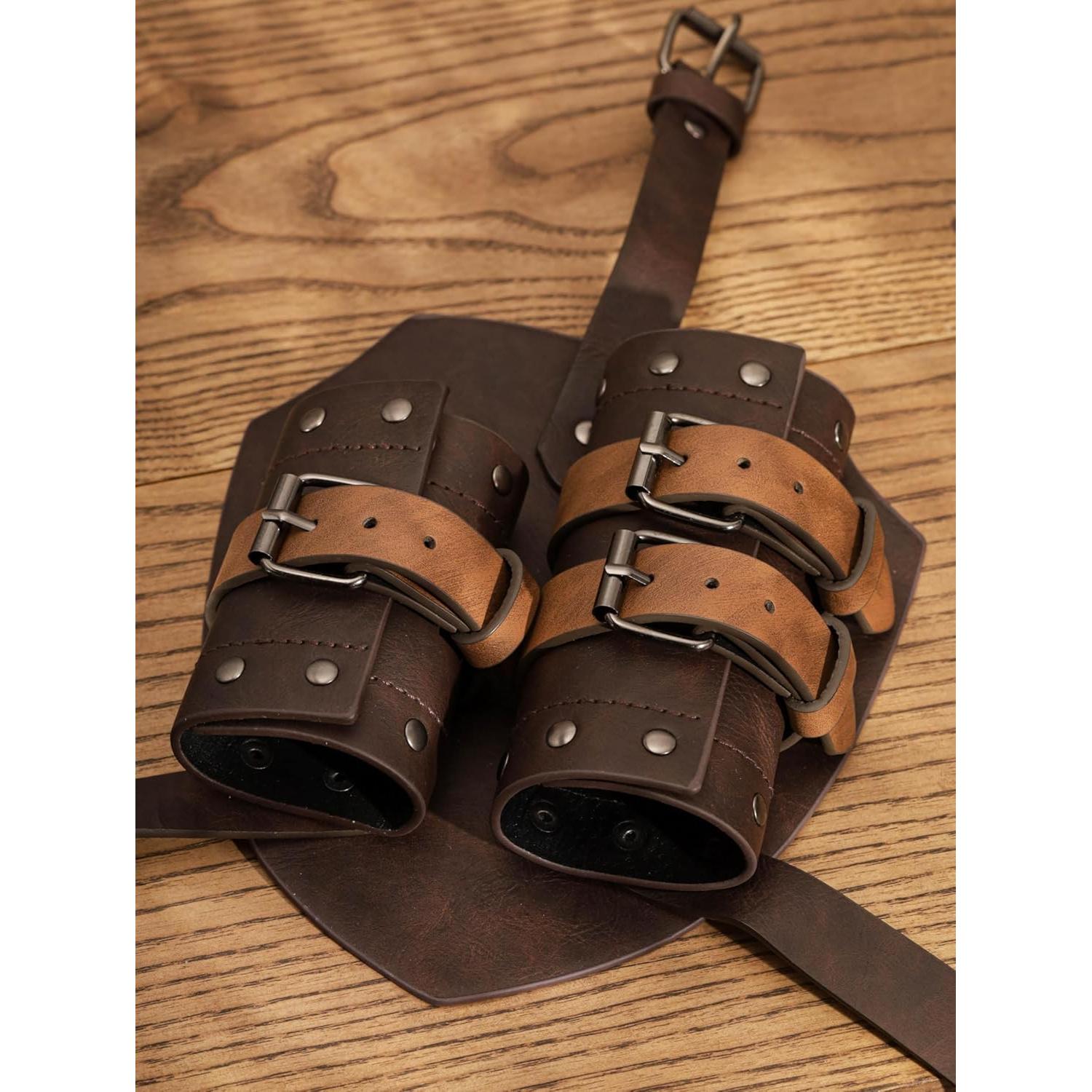 Funda de Espada Vikinga HAQUIL de Cuero Sintético Marrón