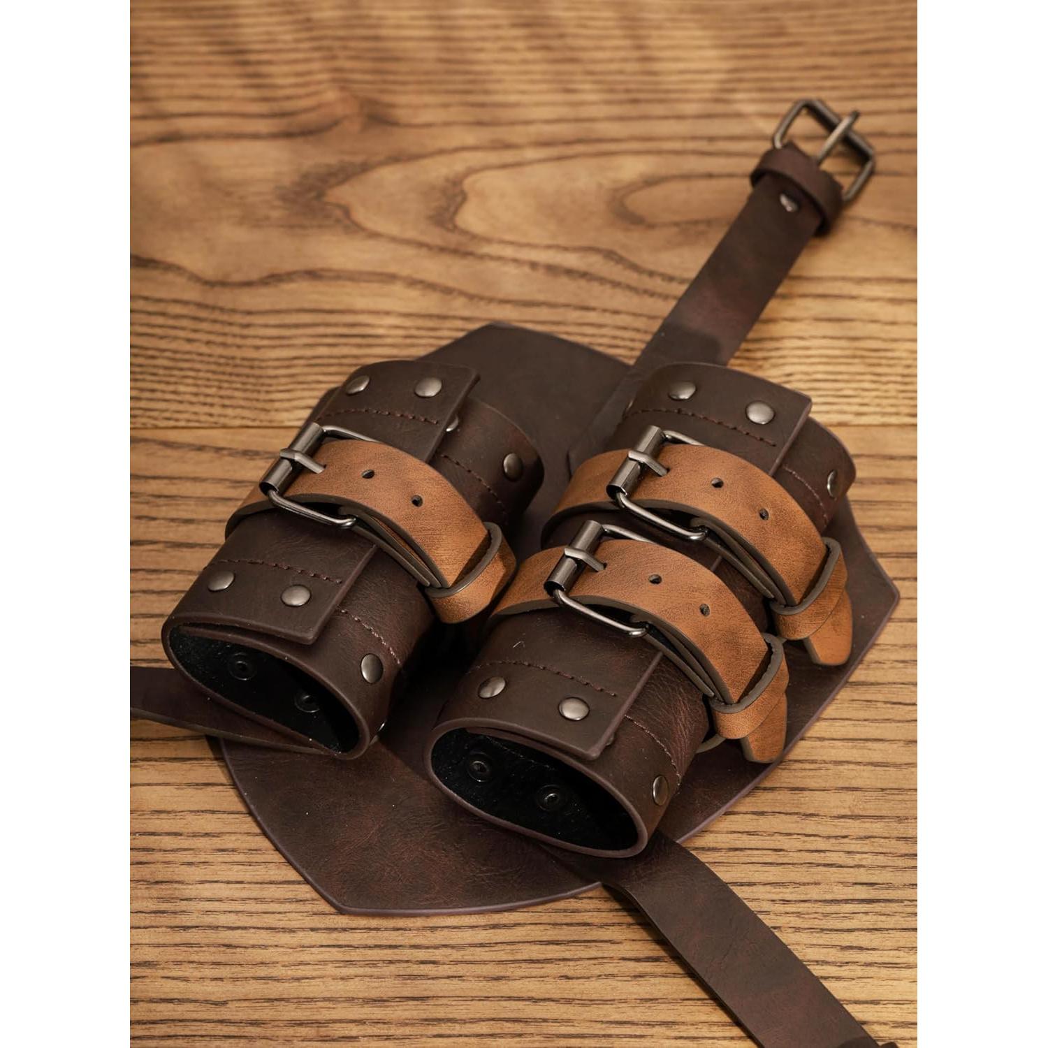 Funda de Espada Vikinga HAQUIL de Cuero Sintético Marrón