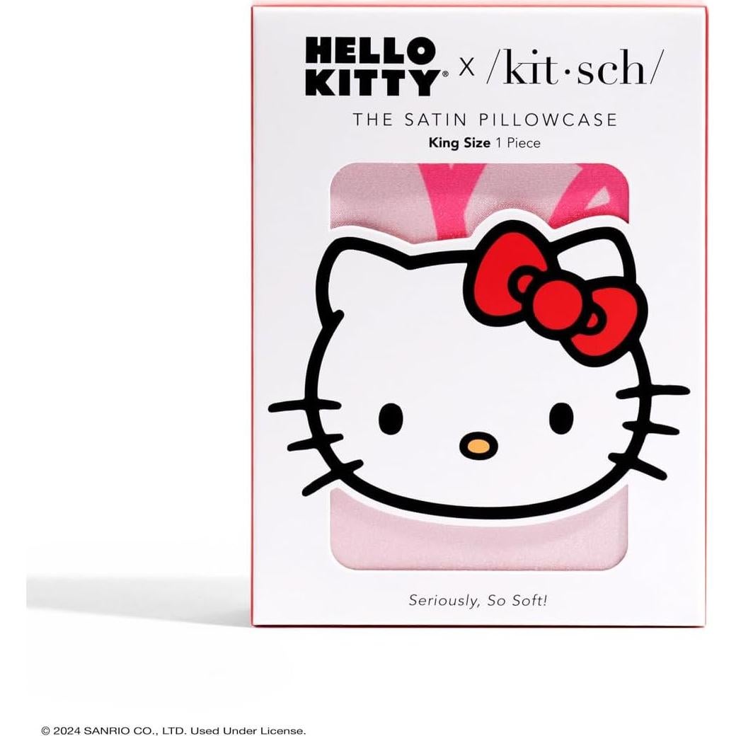 Funda de Almohada Kitsch x Hello Kitty - Satén King Rosa