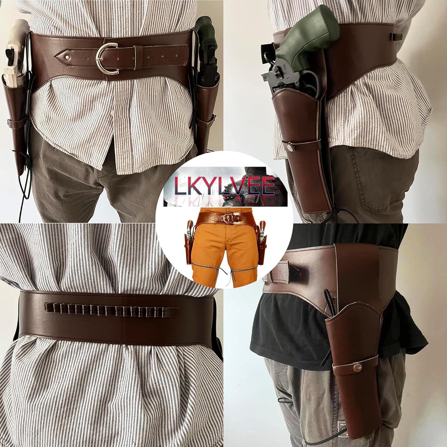 Funda de pistola de cuero sintético LKYLVEE - Estilo medieval