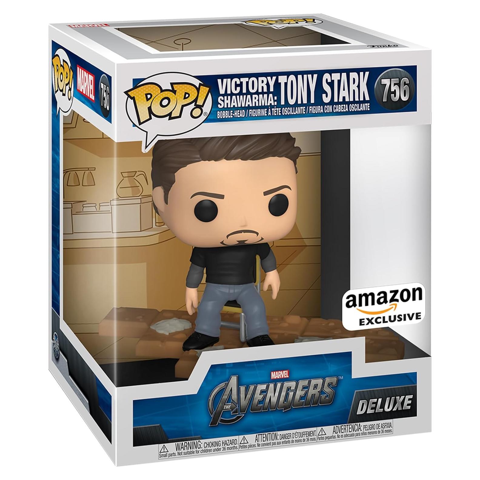 POP! Deluxe Marvel: Avengers Victory Shawarma Series - Tony Stark (Iron Man), Amazon Exclusive, Figure 2 of 6
