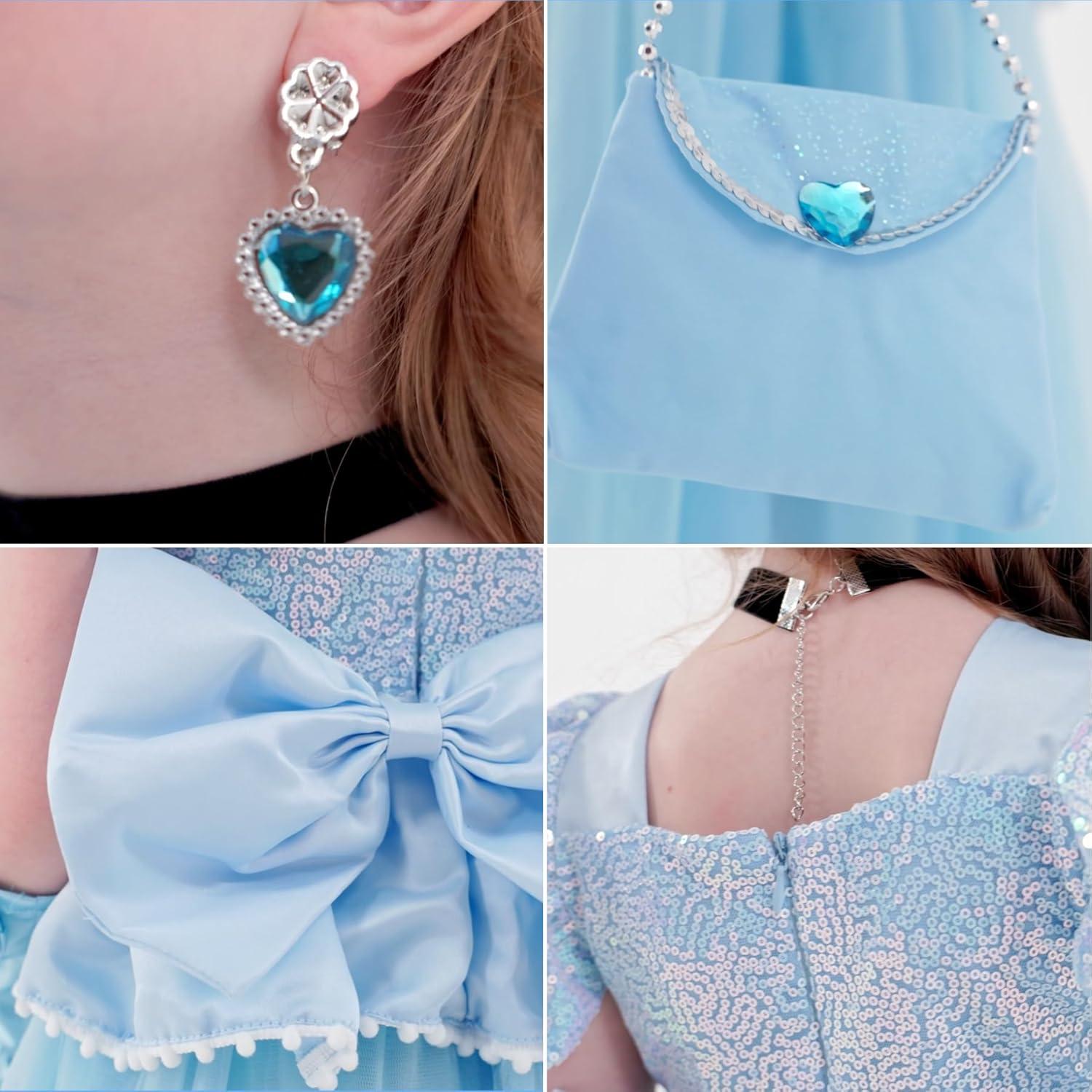 Disfraz de Princesa Azul para Niñas 4-11 años con Accesorios