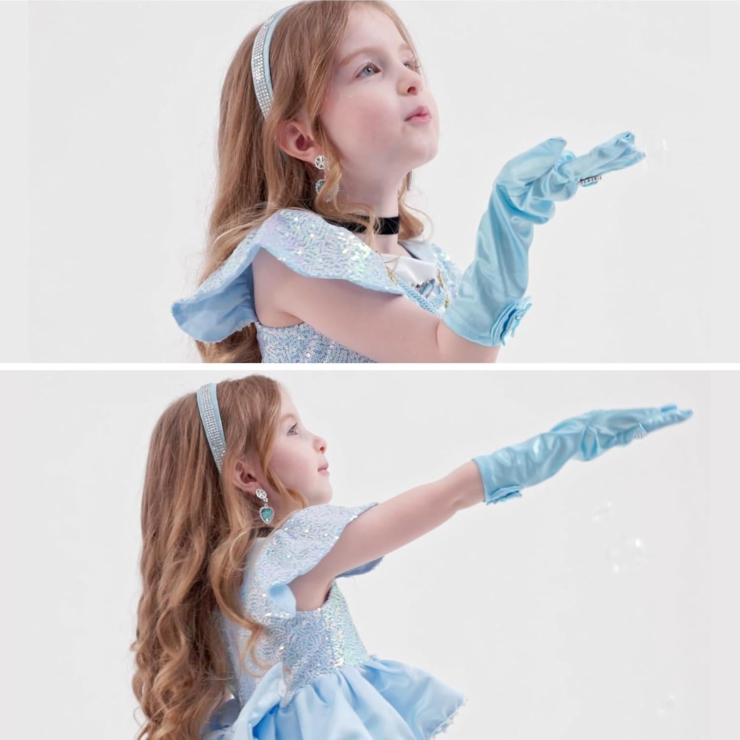 Disfraz de Princesa Azul para Niñas 4-11 años con Accesorios