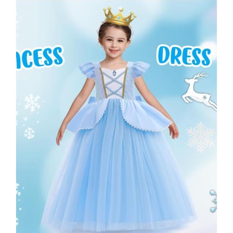Disfraz de Princesa Azul para Niñas 4-11 años con Accesorios