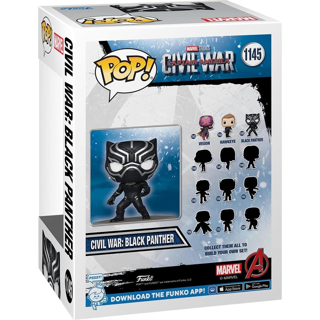 Funko Pop! Pantera Negra Marvel 10.4 cm - Guerra Civil