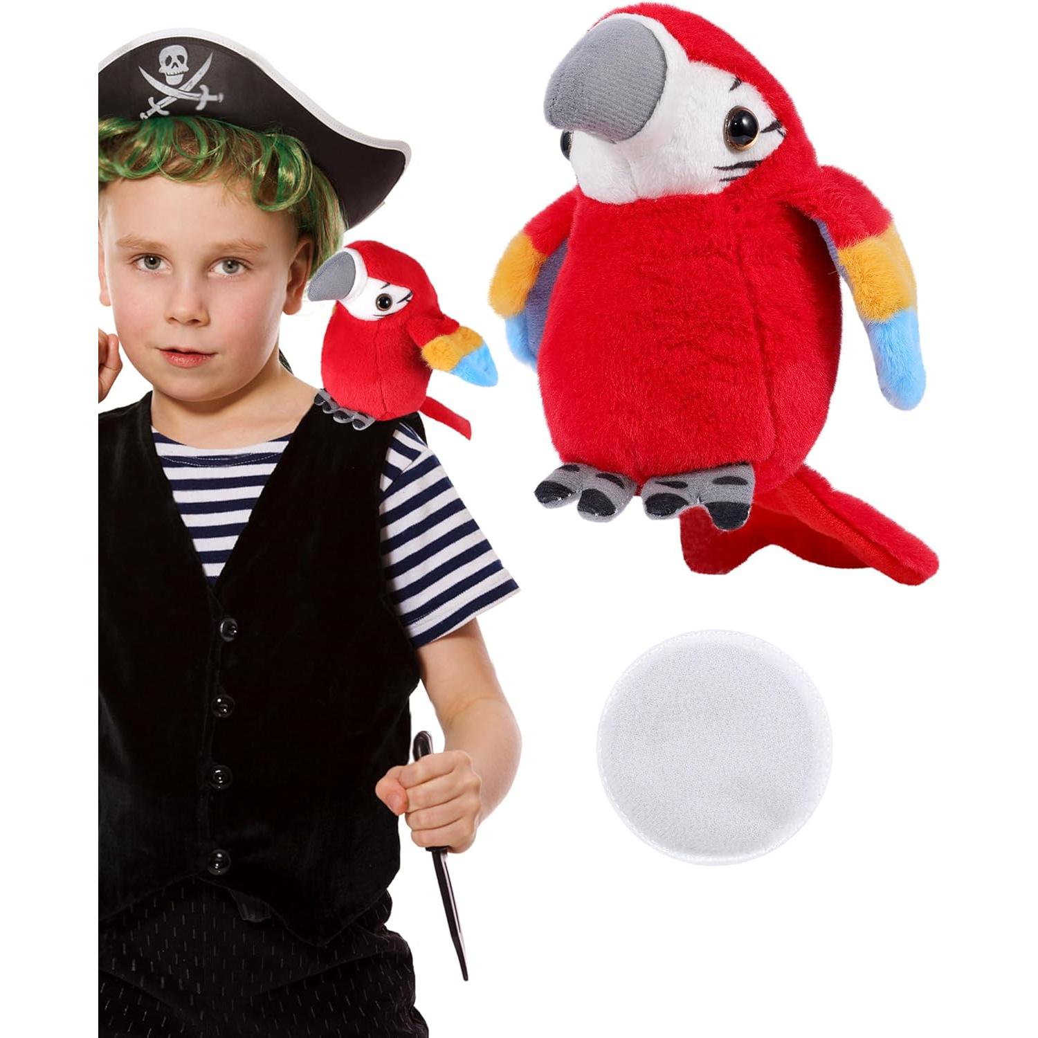 Loro de Peluche Magnético Rojo Roicaholy para Hombro 13 cm