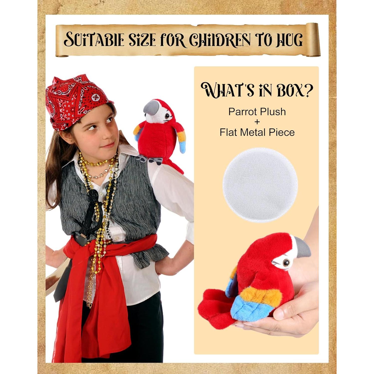 Loro de Peluche Magnético Rojo Roicaholy para Hombro 13 cm