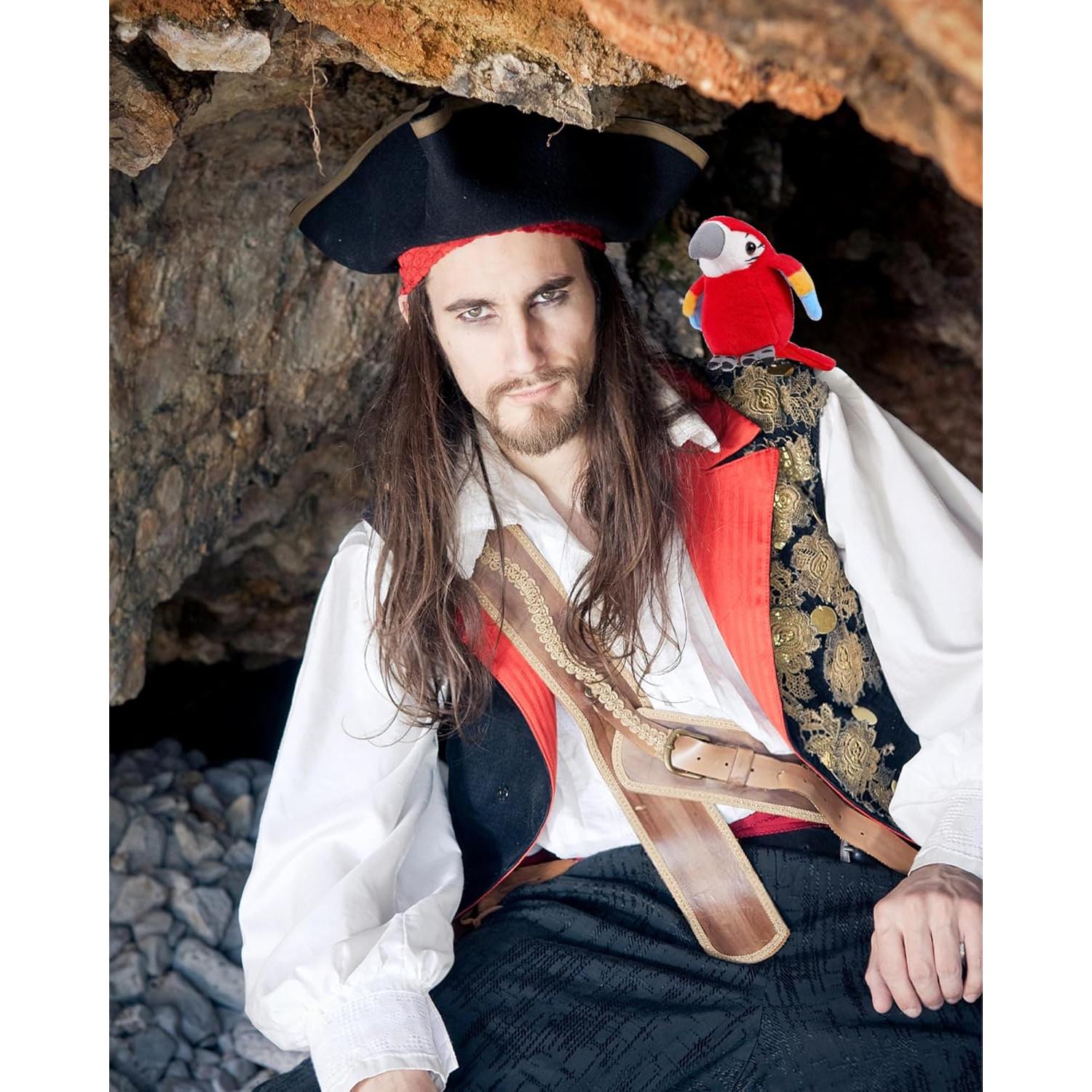 Loro de Peluche Magnético Rojo Roicaholy para Hombro 13 cm