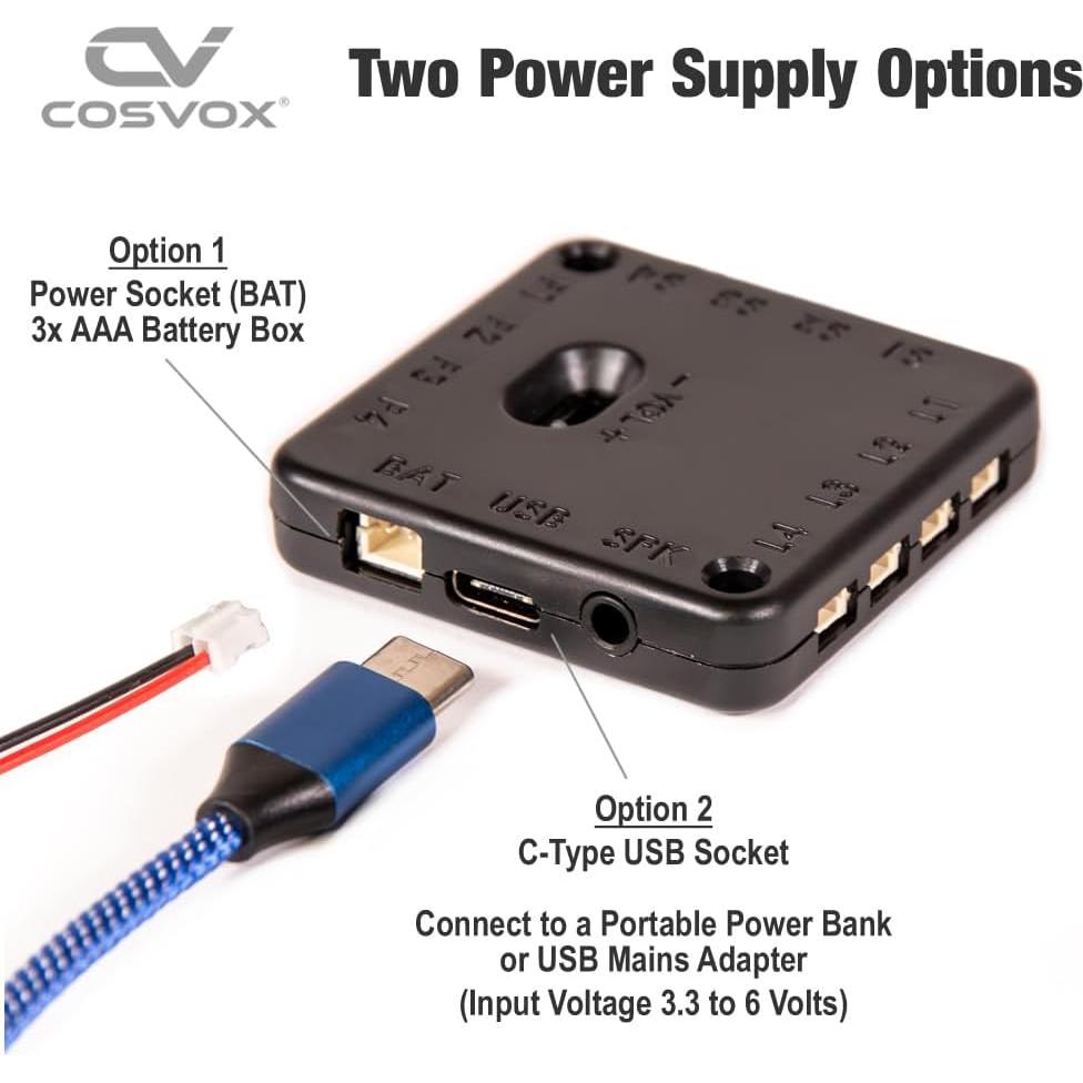 Módulo de Luz y Sonido COSVOX para Cosplay - 4 Botones, 8MB