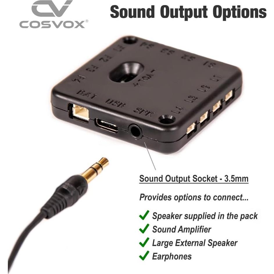 Módulo de Luz y Sonido COSVOX para Cosplay - 4 Botones, 8MB