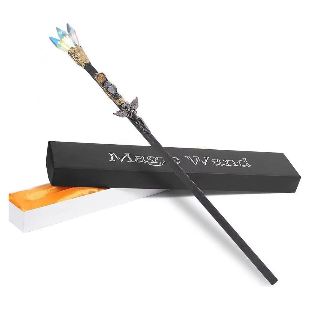 Varita Mágica de Cristal Bubbmi 32cm para Disfraces