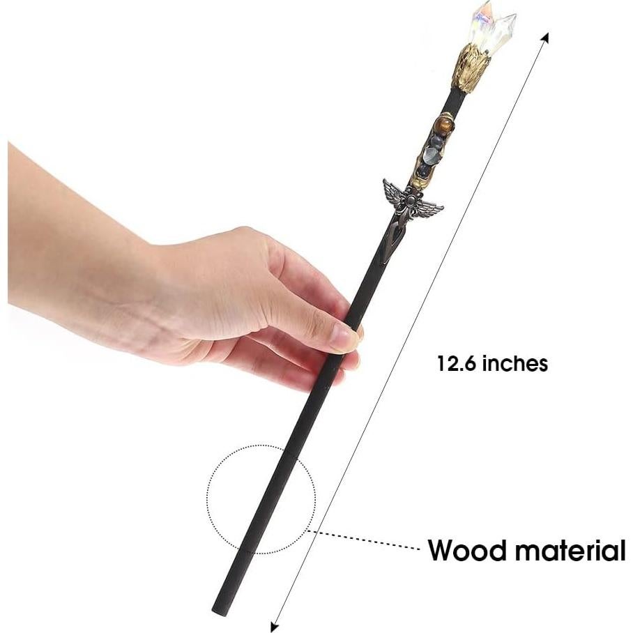 Varita Mágica de Cristal Bubbmi 32cm para Disfraces