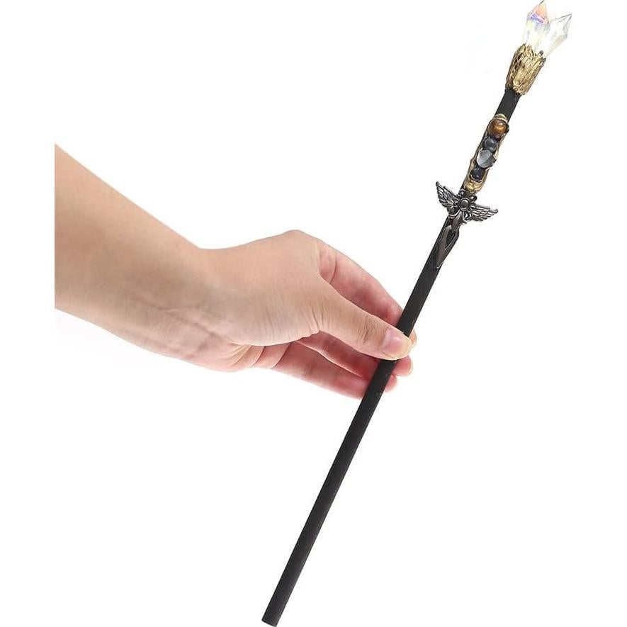 Varita Mágica de Cristal Bubbmi 32cm para Disfraces