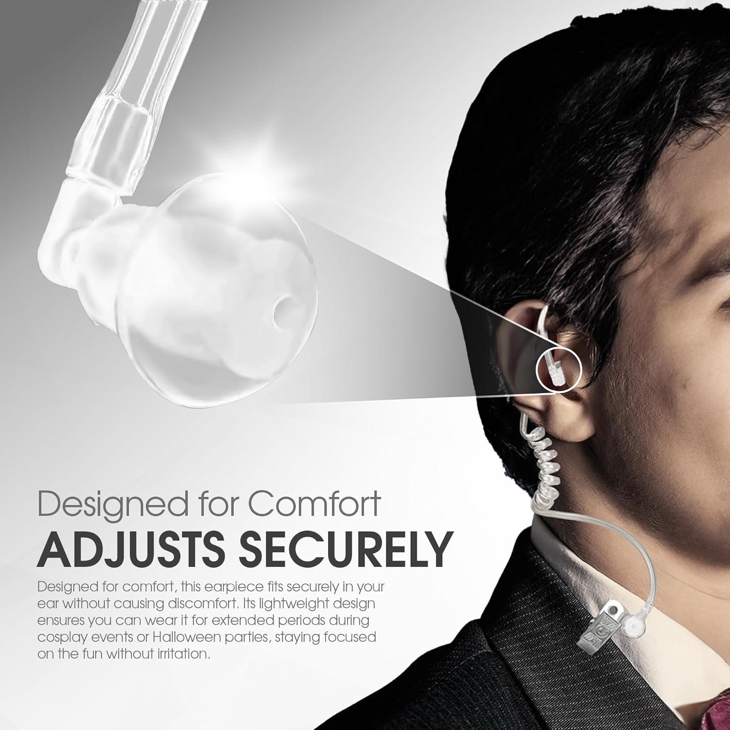 Auricular de Espía Vaulted Skulls & Co para Disfraces