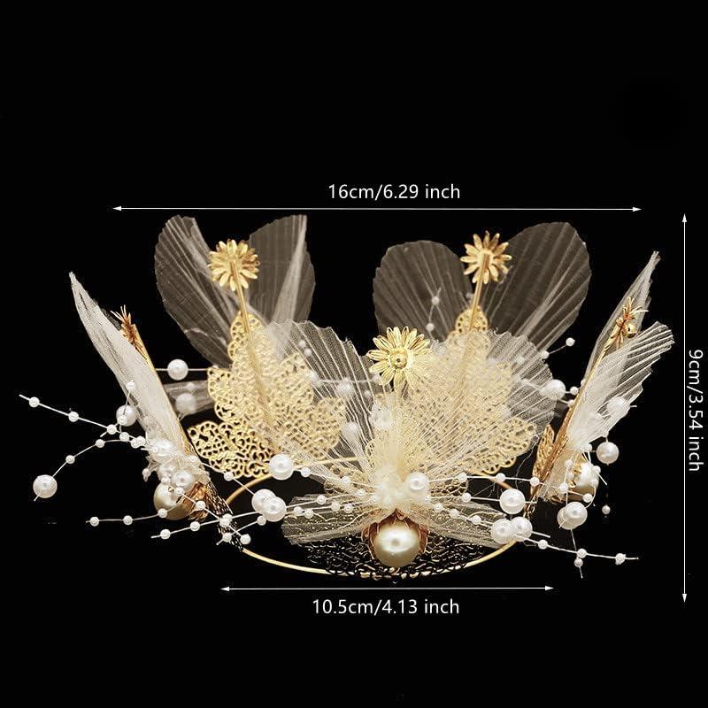 Corona de Perlas para Pasteles Winvin 16 cm Decoración Elegante