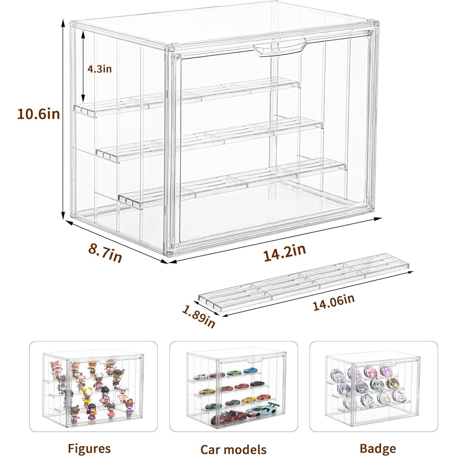 Caja de Exhibición Acrílica LXLXXL Ajustable 4 Capas