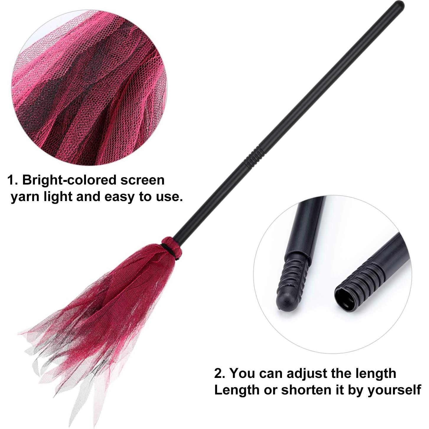 5 Escobas de Bruja de Halloween Skylety Accesorios de Fiesta