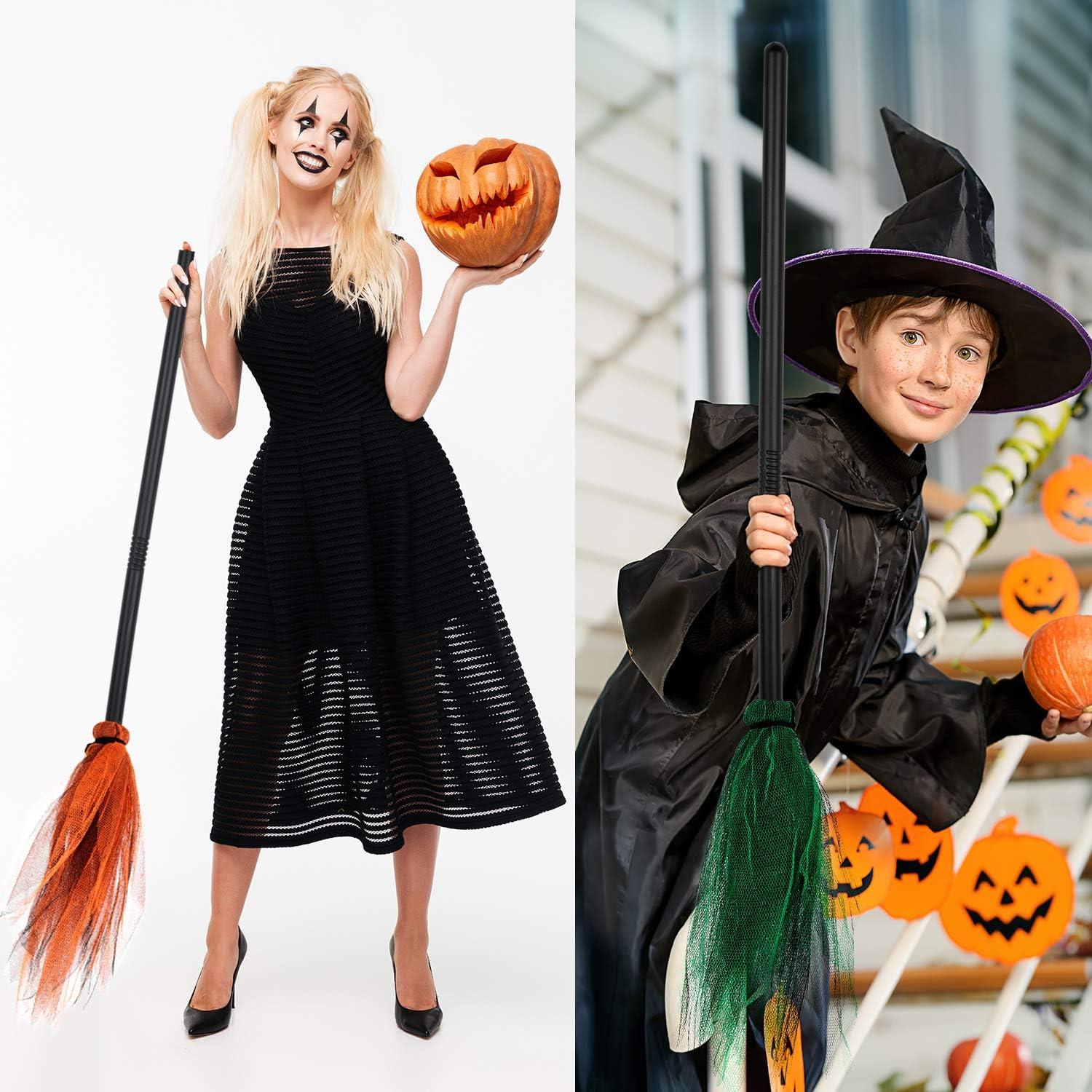 5 Escobas de Bruja de Halloween Skylety Accesorios de Fiesta