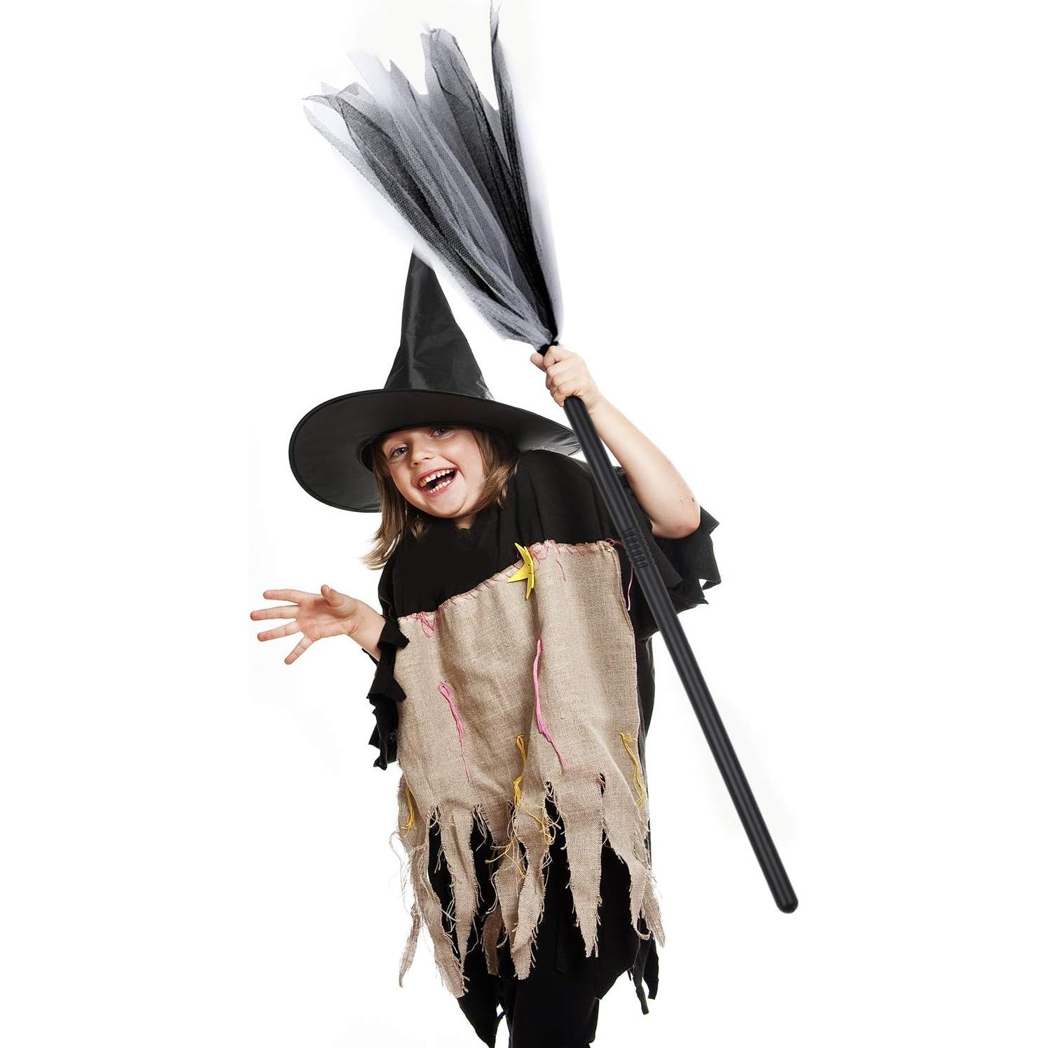 5 Escobas de Bruja de Halloween Skylety Accesorios de Fiesta