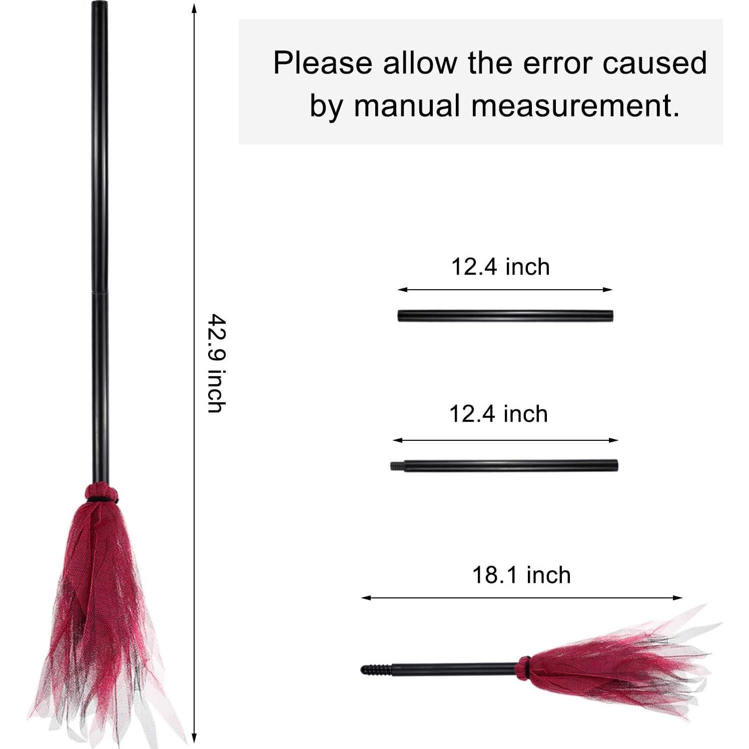 5 Escobas de Bruja de Halloween Skylety Accesorios de Fiesta