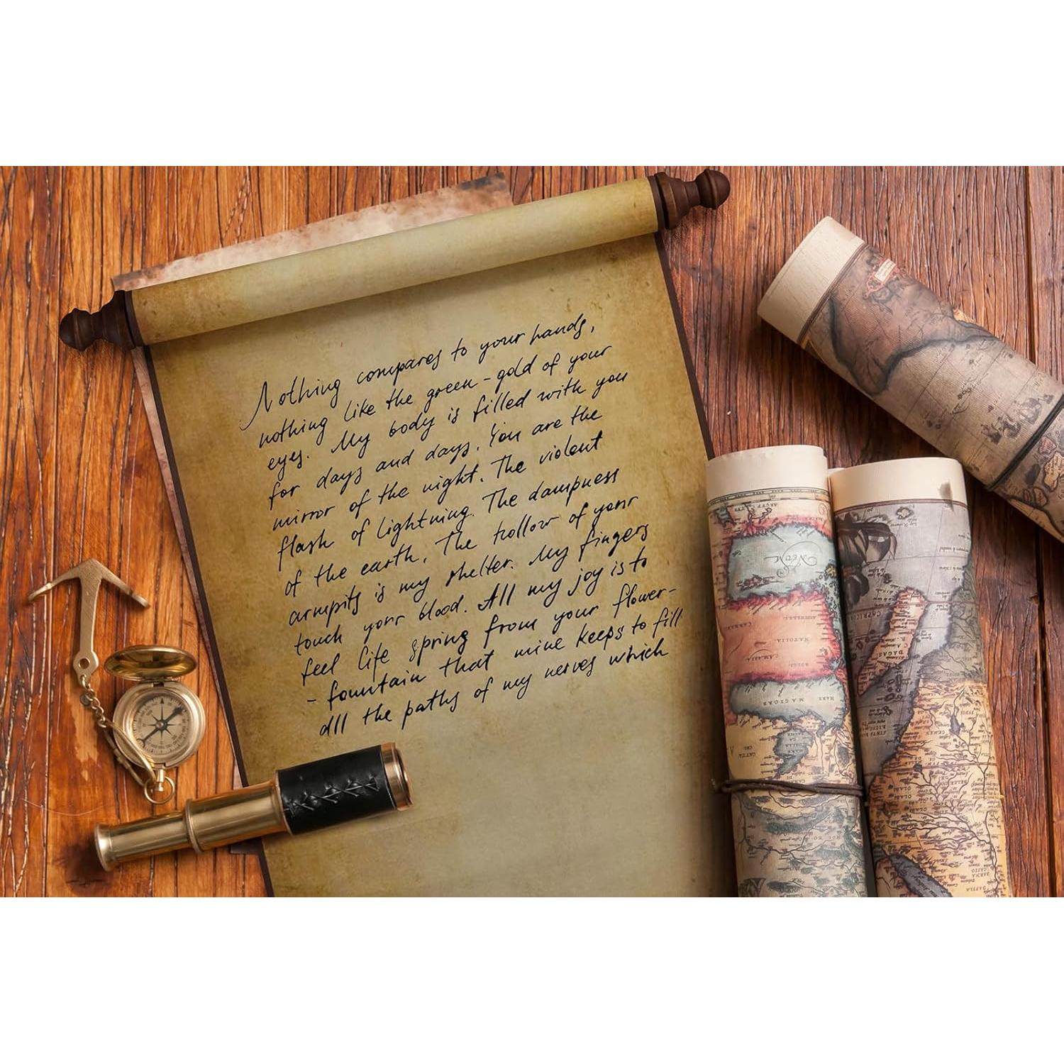 3 Piezas Papiro en Blanco Makevivi 24.1x80 cm Vintage